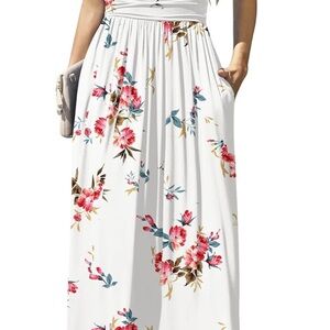Floral White Maxi dress